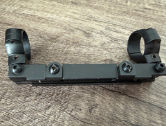 RWS Airgun Scope Mount 1888C Adjustable Windage/Elevation Steel Base 1&Prime; Low Ring