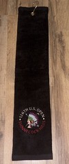 Shinnecock Hills 126th US Open Embroidered Golf Towel 16×26 Black