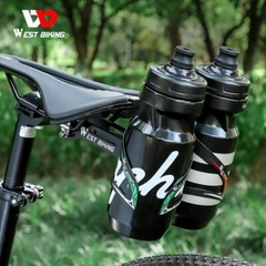 WEST BIKING Bike Dual Water Drink Bottle Cage Holder Extension Mount Black