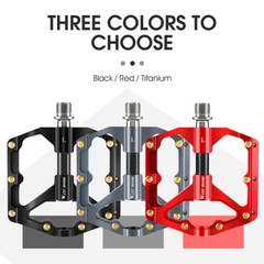 WEST BIKING Carbon Fiber Axle 3 Bearings MTB Road Bike Bicycle Flat Pedals 9/16&Prime;