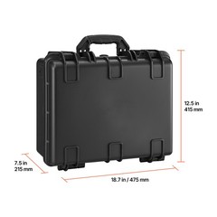 Uimoso Hard Pistol Case with Foam Interior for Secure Storage 18.7×12.5×7.5in
