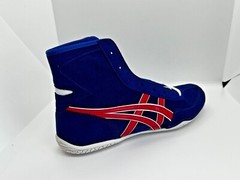 asics Boxing Wrestling Shoes Blue Red Line White 1083A001 EX-EO NEW TWR900