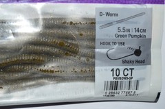 berkley powerbait maxscent max scent d-worm 5.5&Prime; green pumpkin