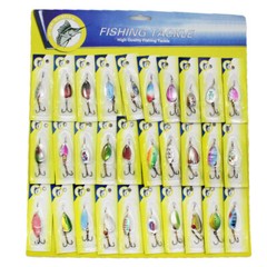 Lot of 30 Trout Spoon Metal Fishing Lures Spinner Baits Bass Tackle Colorful NEW