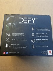 DEFY Tactical Shooting Range Earmuffs with Bluetooth 25 NRR (OD Green)